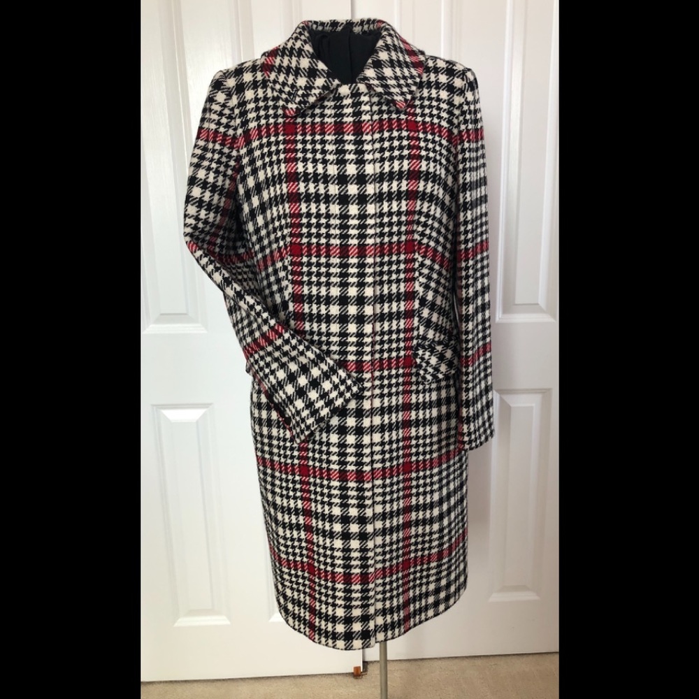 Wool blend plaid coatTalbots sz14